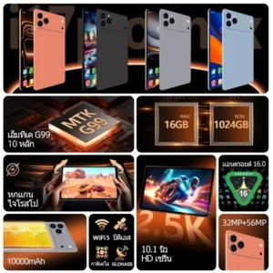 【ซื้อ 1 แถม 9】MJY New สมาร์ทแท็บเล็ต รองรับซิม+wifi 5G แท็บเล็ต 10.2นิ้ว Android 16 24GB +1024GB DualSIM Tablet