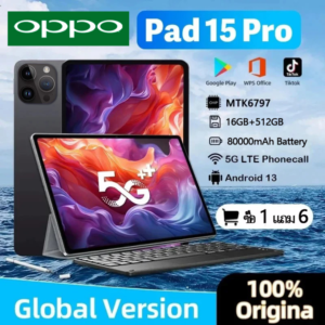 【ซื้อ 1 แถม 7+ใส่ซิมการ์ดได้】2024 ใหม่ OPP0 Pad15 Pro 5G 11.8 นิ้ว แท็บเล็ต โทรได้ Full HD แท็บเล็ตถูกๆ RAM16G ROM512G รองรับ 2ซิมการ์ด Tablet Andorid 13.0 แทบเล็ต ของแท้ แทปแล็ตของแท้ แท็บเล็ตของแท้ จัดส่งฟรี รองรับภาษาไทย หน่วยประมวลผล 13-core